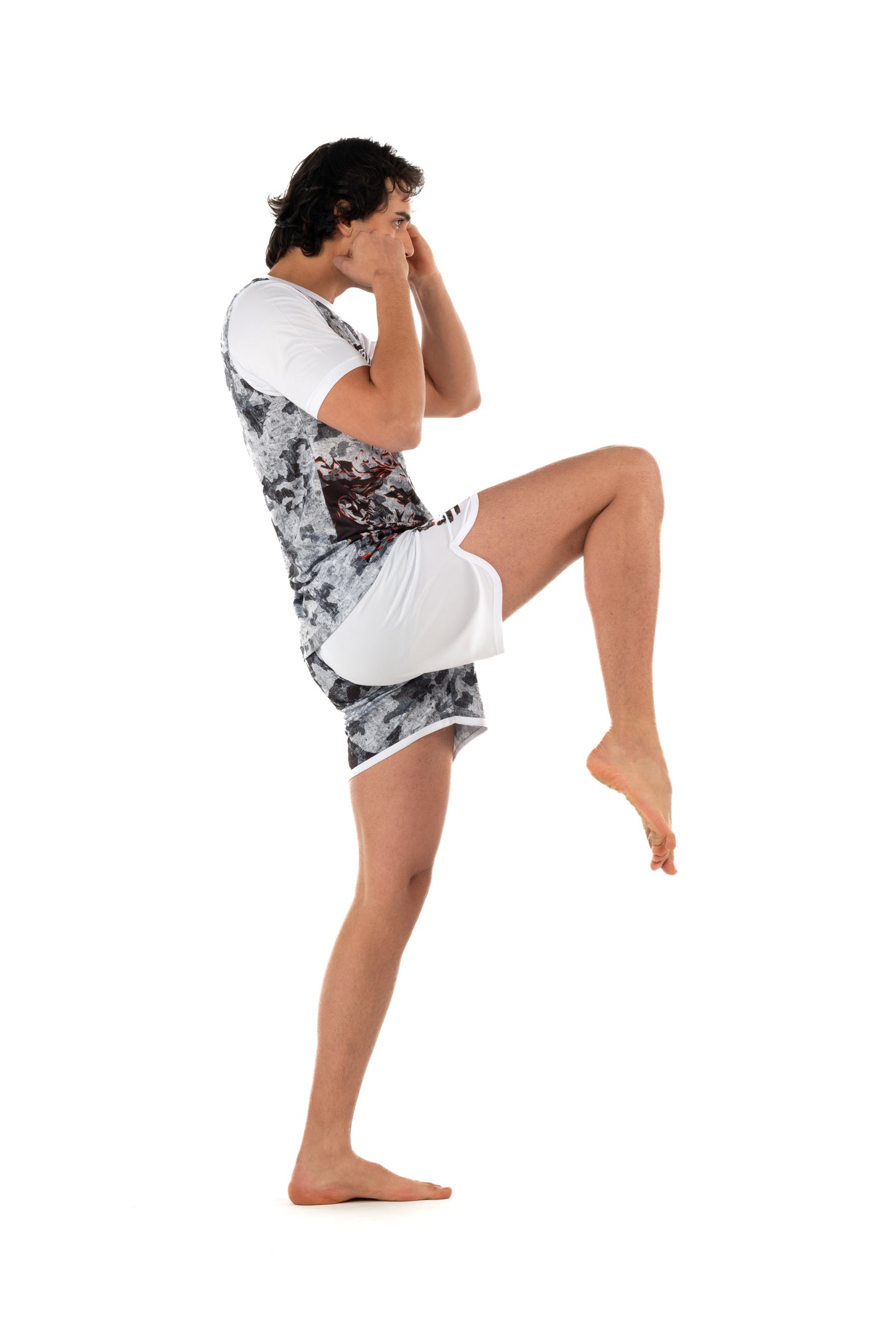 Gri Unisex Profesyonel Tişört ve Şort Takımı - Hercules