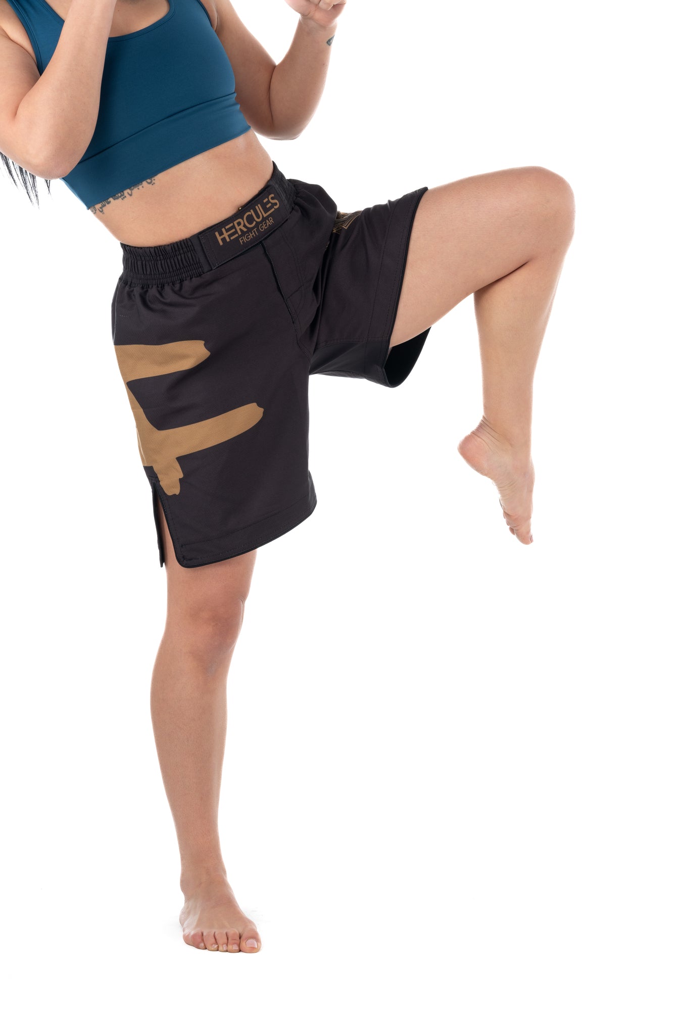 Siyah Desenli Dövüş, Antrenman,Fitness Ve Spor Şortu - Hercules