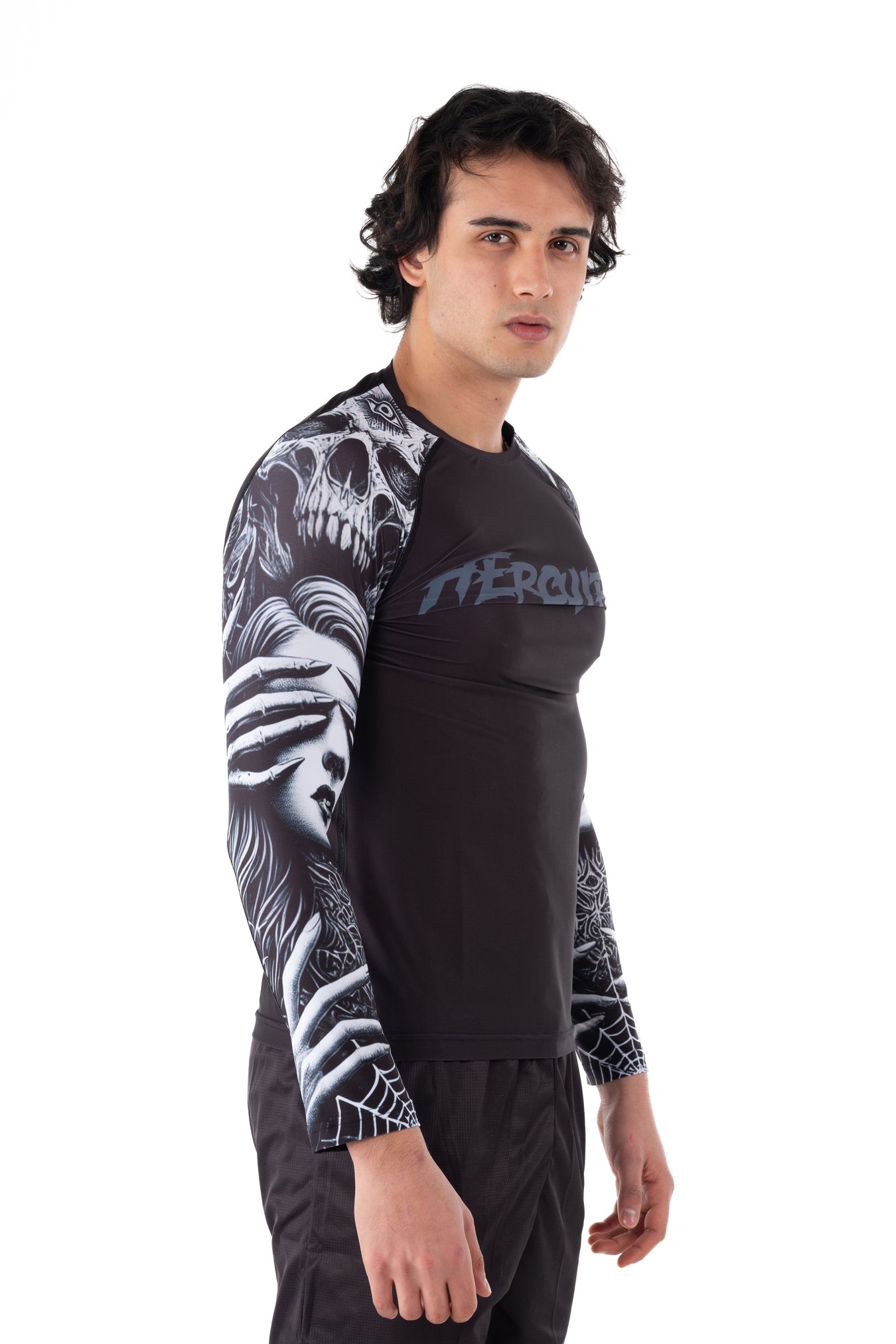 Erkek Uzun Kollu Rashguard – Siyah, Hercules | MMA ve Antrenmanlar İçin - Hercules