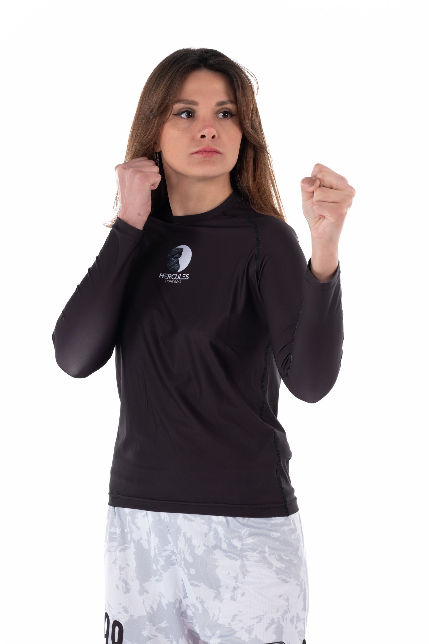 Kadın Uzun Kollu Rashguard – Siyah | MMA ve Antrenmanlar İçin - Hercules