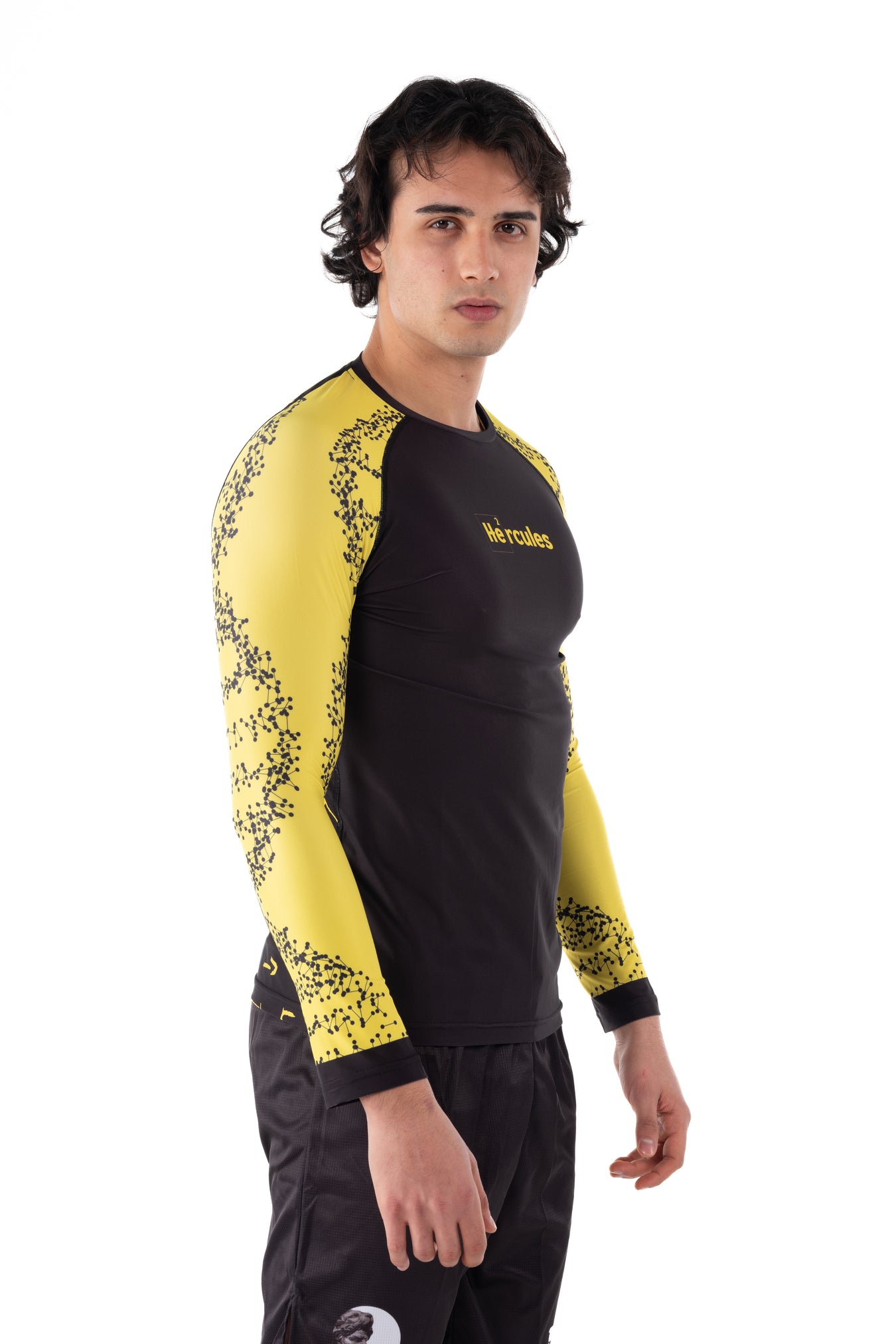 Erkek Uzun Kollu Rashguard – Sarı | MMA ve Antrenmanlar İçin - Hercules