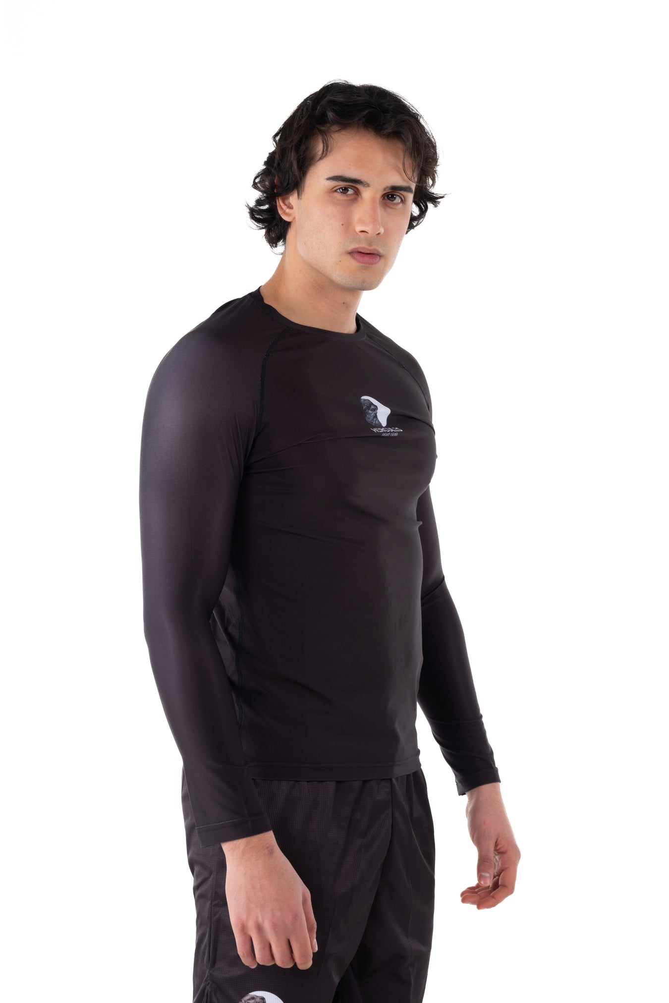 Erkek Uzun Kollu Rashguard – Siyah | MMA ve Antrenmanlar İçin - Hercules
