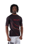Erkek Kısa Kollu Rashguard – Siyah, Kızıl | MMA ve Antrenmanlar İçin - Hercules
