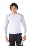 Erkek Uzun Kollu Rashguard – Beyaz, Hercules | MMA ve Antrenmanlar İçin - Hercules