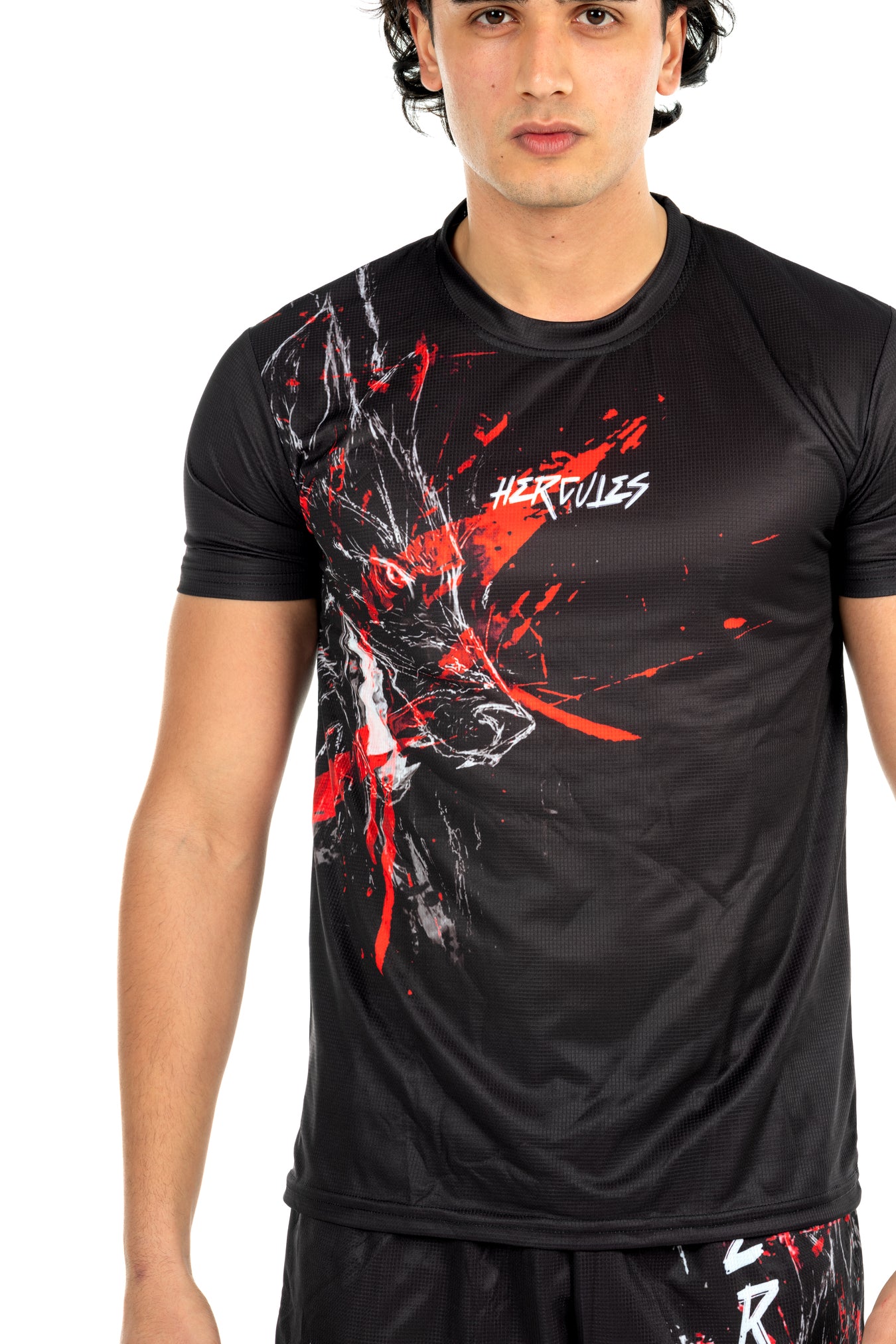 Siyah Unisex Profesyonel Tişört Ve Şort Takımı - Hercules