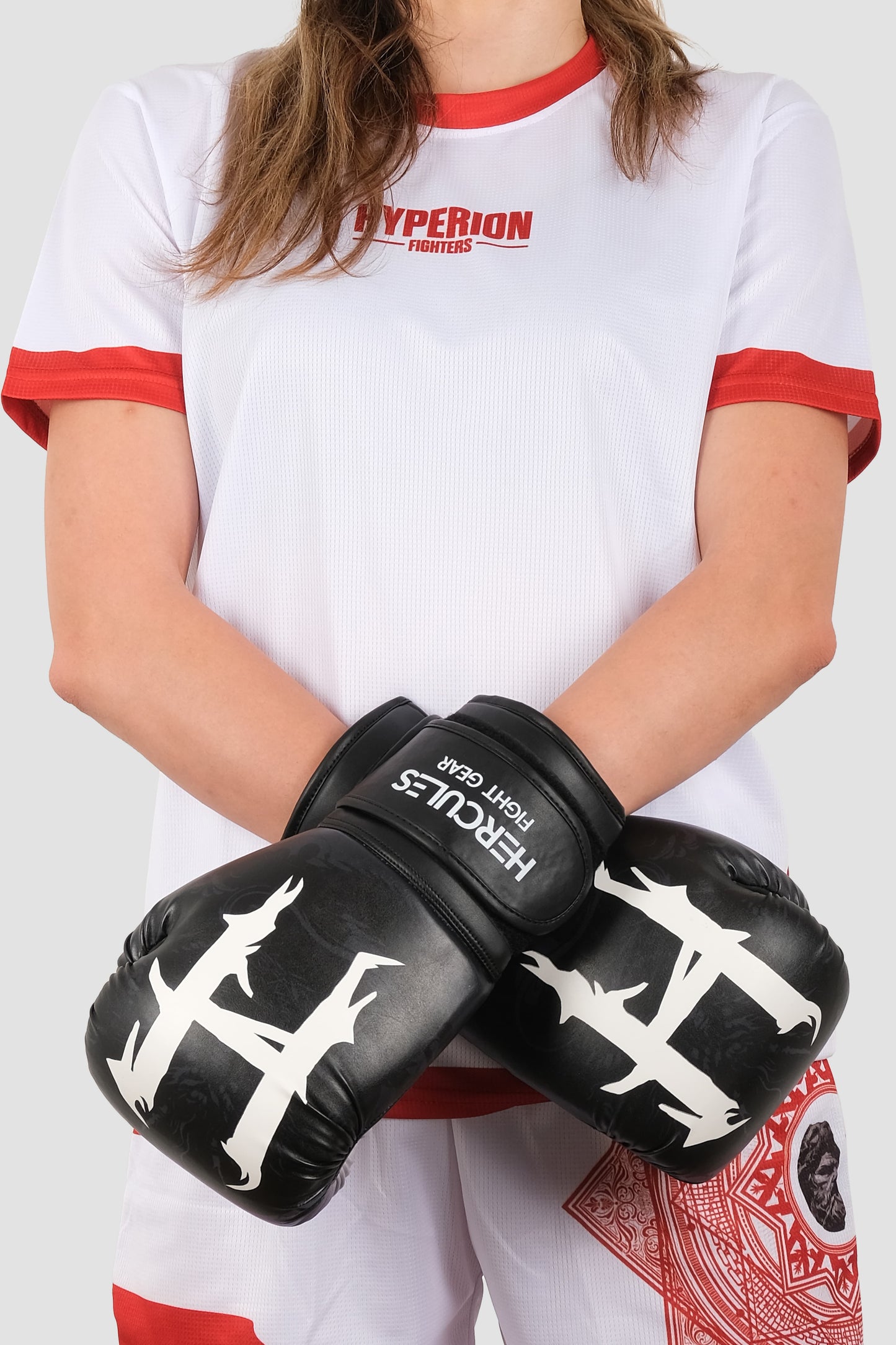 Hercules Fight Gear Ejderha Desenli Siyah Boks, Kickboks Eldiveni - Profesyonel Antrenman İçin - Hercules