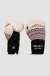 Hercules Fight Gear Desenli Bej Siyah Boks, Kickboks Eldiveni - Profesyonel Antrenman İçin - Hercules