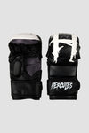 Hercules Fight Gear MMA Eldiveni - Ejderha Desenli Siyah-Beyaz - Grappling, BJJ, Cage Fighting - Hercules