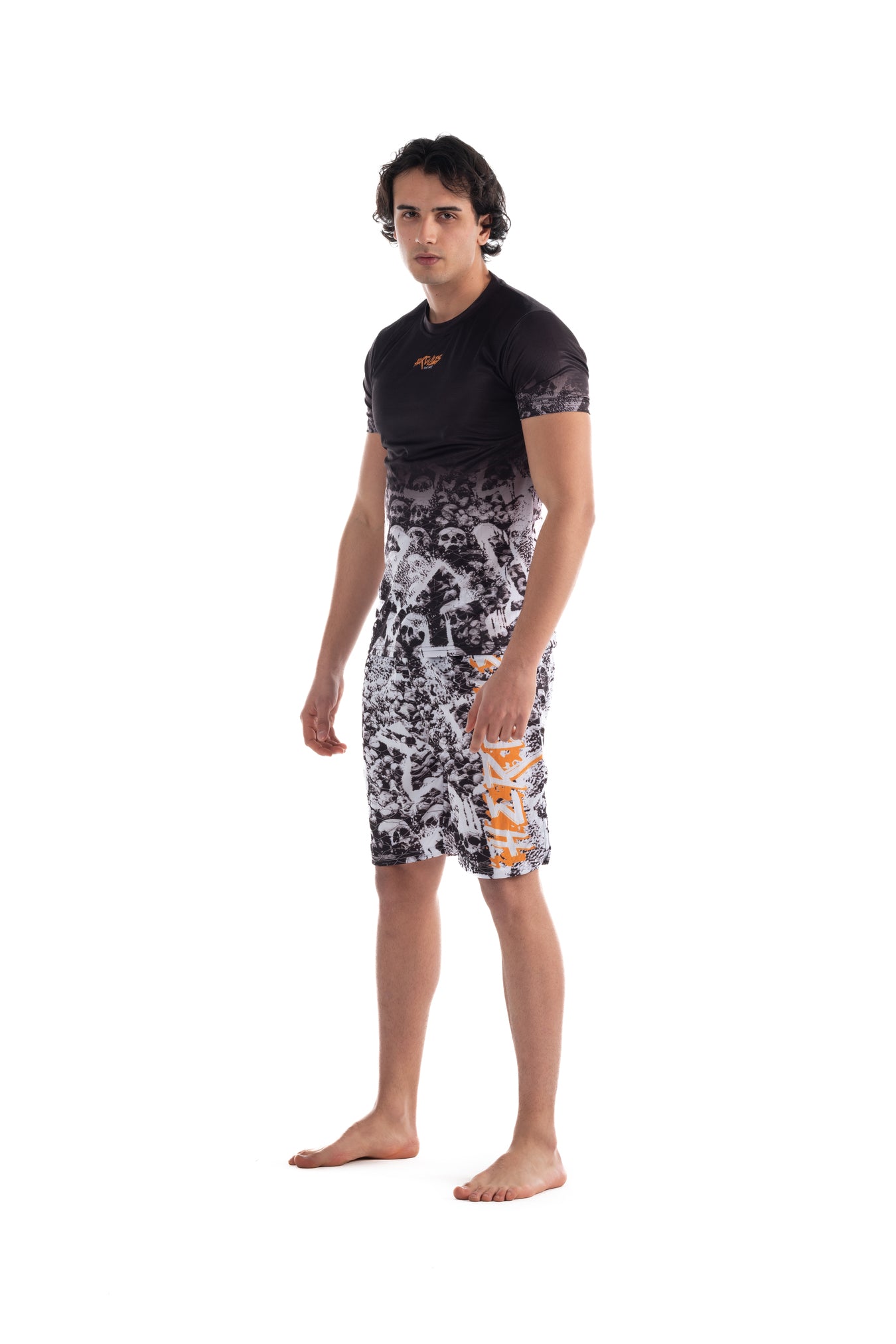 Siyah Gradient Unisex Profesyonel Tişört Ve Şort Takımı