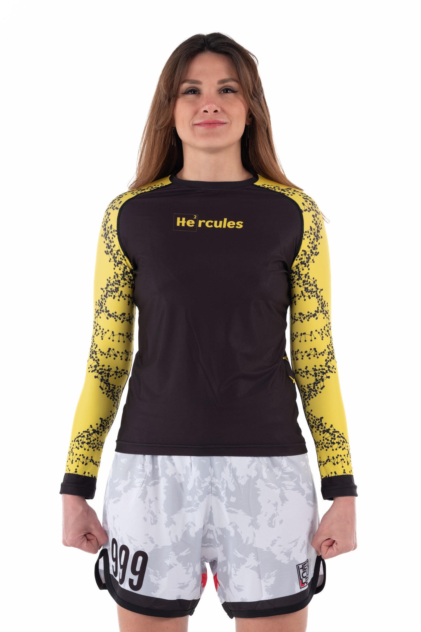 Kadın Uzun Kollu Rashguard – Sarı | MMA ve Antrenmanlar İçin - Hercules