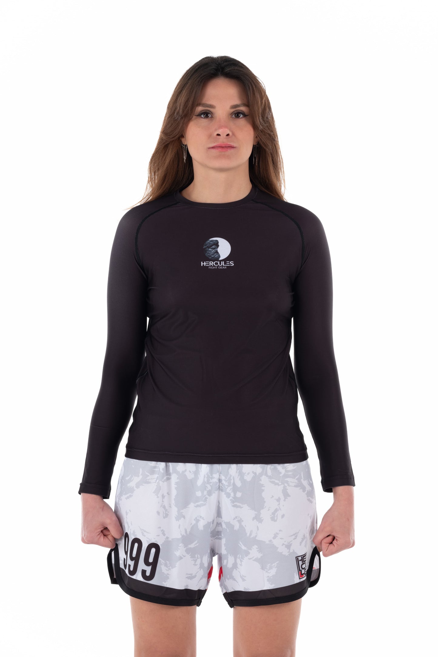 Kadın Uzun Kollu Rashguard – Siyah | MMA ve Antrenmanlar İçin - Hercules