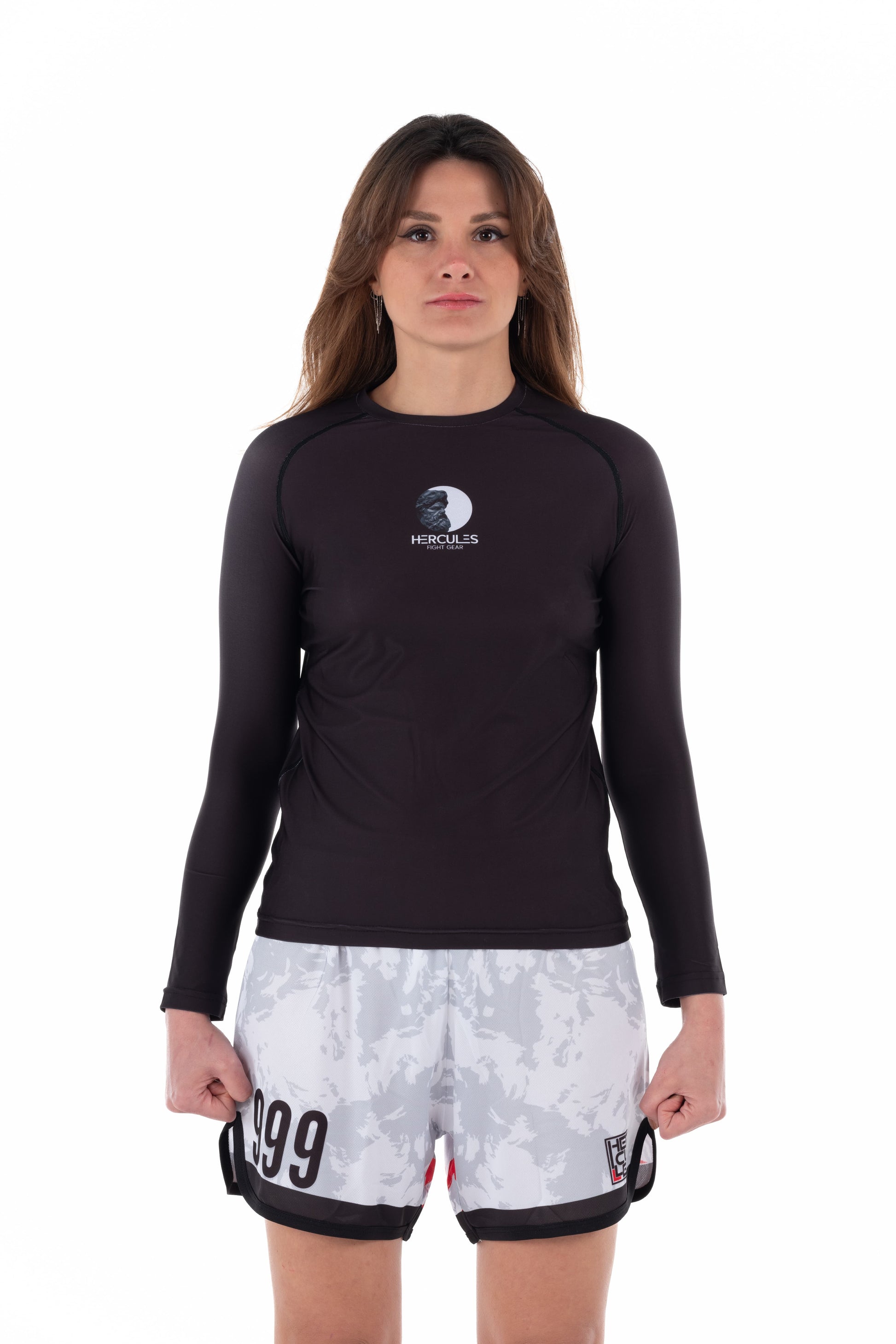 Kadın Uzun Kollu Rashguard – Siyah | MMA ve Antrenmanlar İçin - Hercules