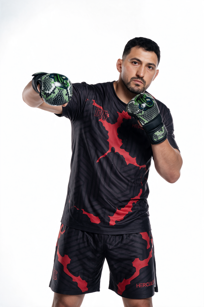 Hercules Yılan Desenli Yeşil MMA Eldiveni