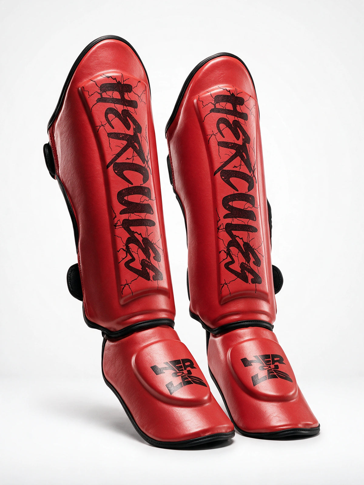 Hercules AIGIS 1.3 Kırmızı Şimşek Desenli Kaval Koruyucu | Shin Guard