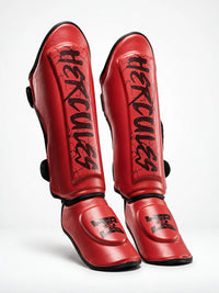 Hercules AIGIS 1.3 Kırmızı Şimşek Desenli Kaval Koruyucu | Shin Guard