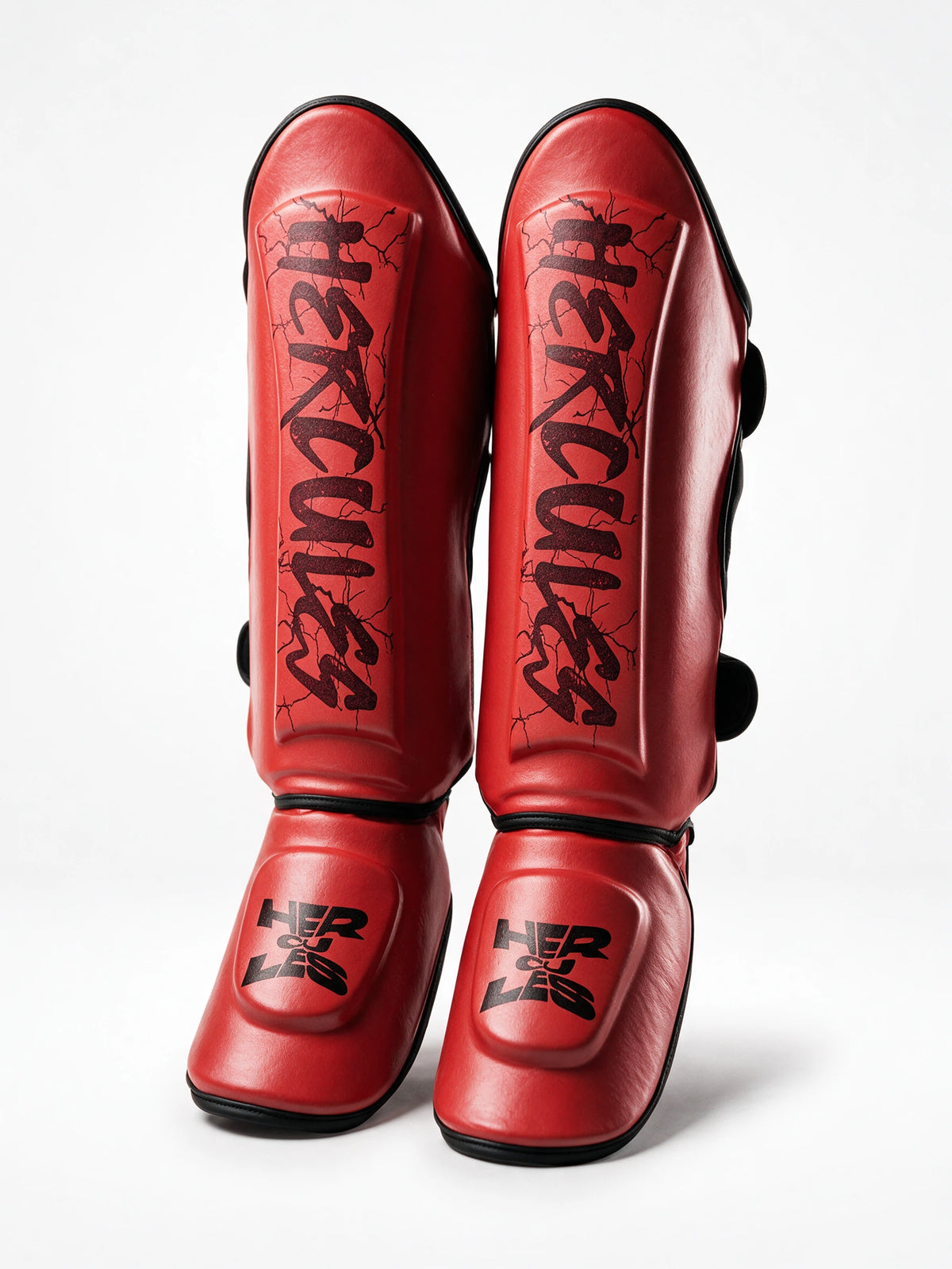 Hercules AIGIS 1.3 Kırmızı Şimşek Desenli Kaval Koruyucu | Shin Guard