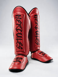Hercules AIGIS 1.3 Kırmızı Şimşek Desenli Kaval Koruyucu | Shin Guard