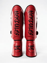 Hercules AIGIS 1.3 Kırmızı Şimşek Desenli Kaval Koruyucu | Shin Guard