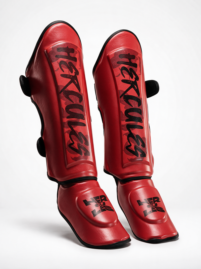 Hercules AIGIS 1.2 Kırmızı Çiçek Desenli Kaval Koruyucu | Shin Guard