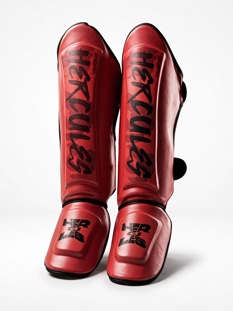 Hercules AIGIS 1.2 Kırmızı Çiçek Desenli Kaval Koruyucu | Shin Guard