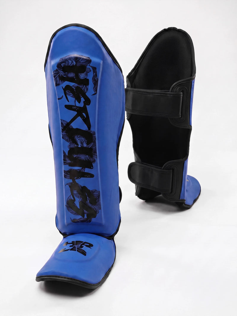 Hercules AIGIS 1.2 Mavi - Çiçek Desenli Kaval Koruyucu | Shin Guard
