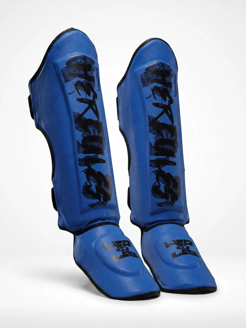 Hercules AIGIS 1.2 Mavi - Çiçek Desenli Kaval Koruyucu | Shin Guard