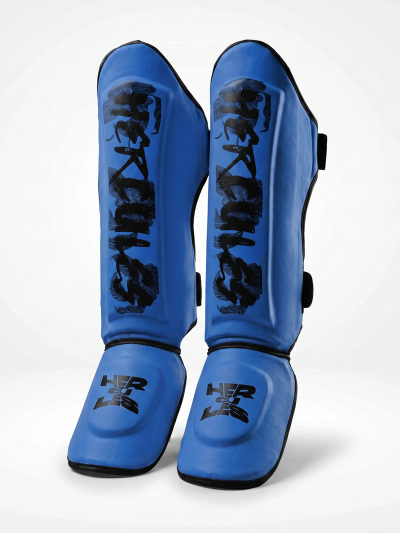 Hercules AIGIS 1.2 Mavi - Çiçek Desenli Kaval Koruyucu | Shin Guard