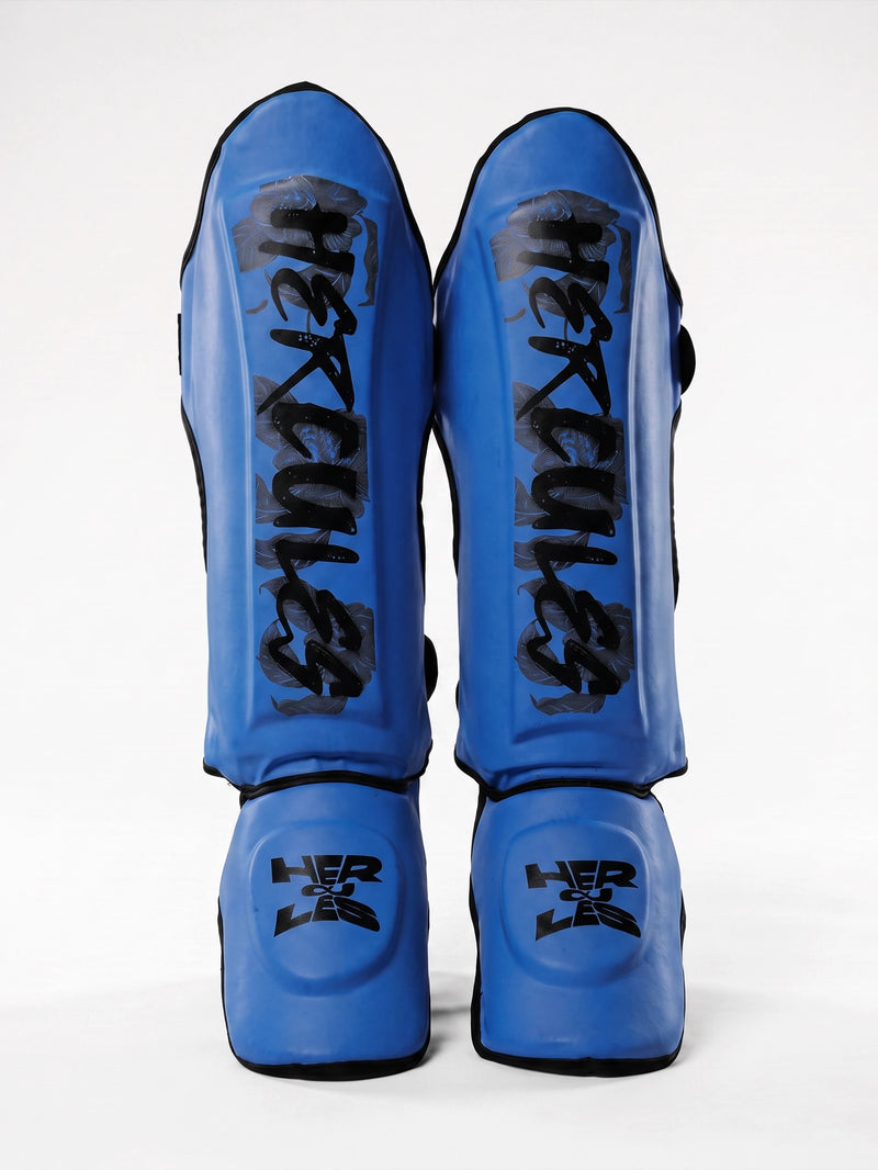 Hercules AIGIS 1.2 Mavi - Çiçek Desenli Kaval Koruyucu | Shin Guard