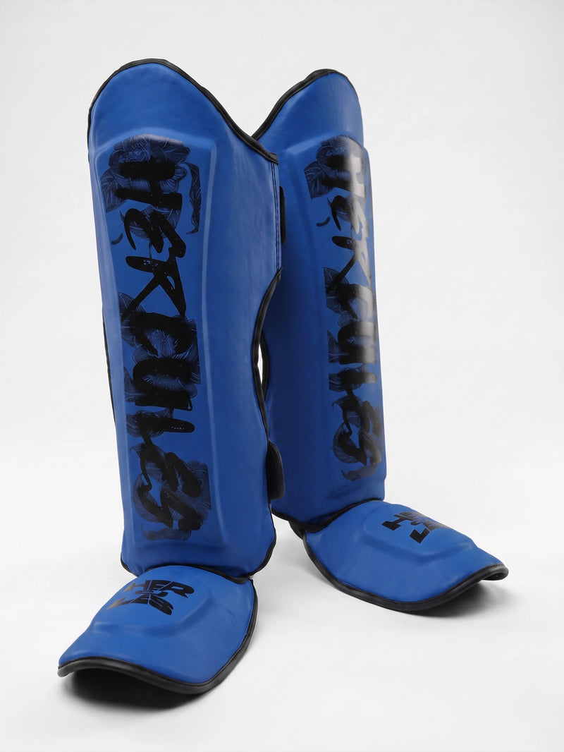 Hercules AIGIS 1.2 Mavi - Çiçek Desenli Kaval Koruyucu | Shin Guard