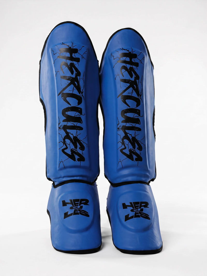 Hercules AIGIS 1.3 Mavi Şimşek Desenli Kaval Koruyucu | Shin Guard