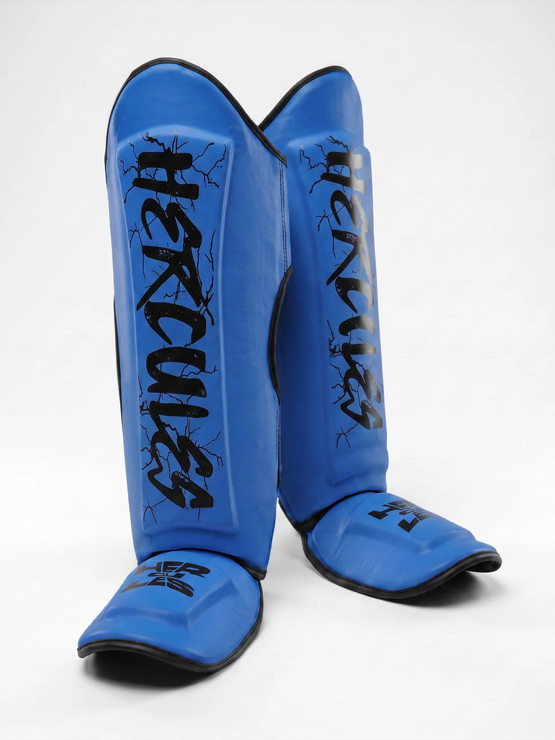 Hercules AIGIS 1.3 Mavi Şimşek Desenli Kaval Koruyucu | Shin Guard