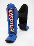 Hercules AIGIS 1.4 Mavi Kırmızı Desenli Kaval Koruyucu | Shin Guard