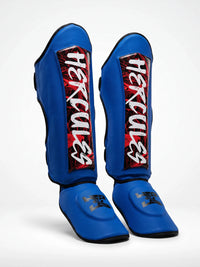 Hercules AIGIS 1.4 Mavi Kırmızı Desenli Kaval Koruyucu | Shin Guard
