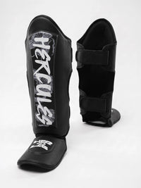Hercules AIGIS 1.2 Siyah Çiçek Desenli Kaval Koruyucu | Shin Guard