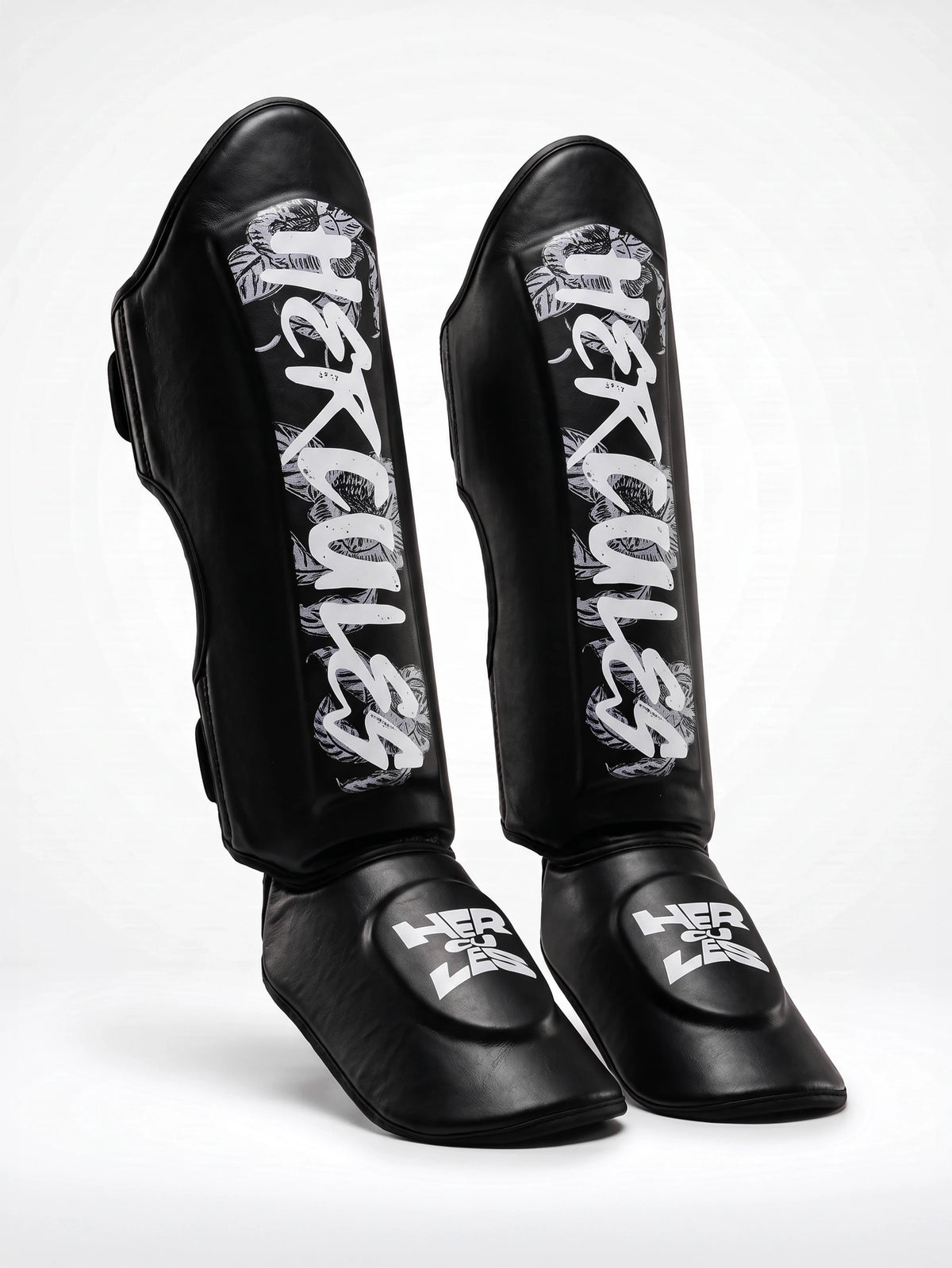 Hercules AIGIS 1.2 Siyah Çiçek Desenli Kaval Koruyucu | Shin Guard