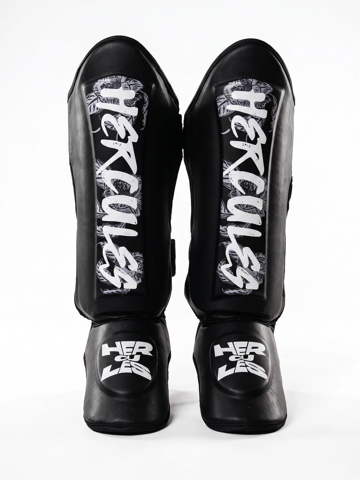 Hercules AIGIS 1.2 Siyah Çiçek Desenli Kaval Koruyucu | Shin Guard