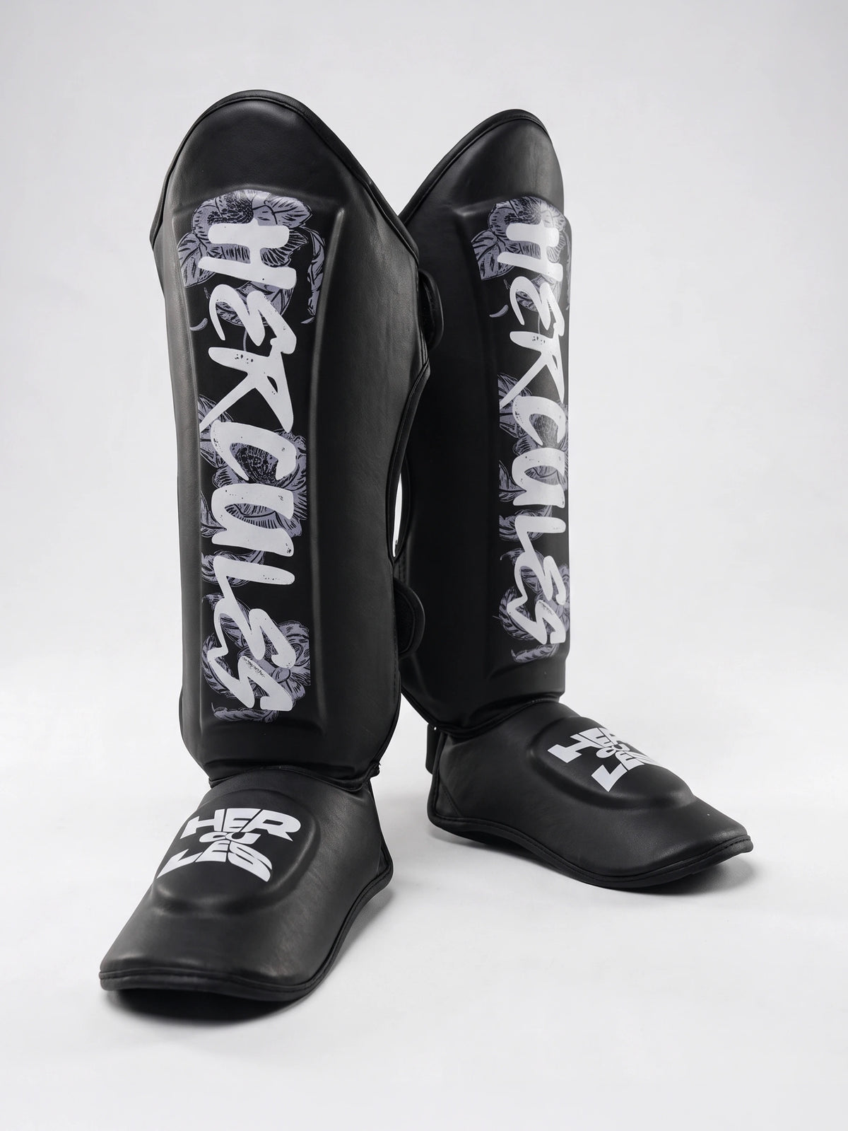 Hercules AIGIS 1.2 Siyah Çiçek Desenli Kaval Koruyucu | Shin Guard