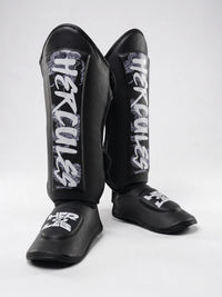 Hercules AIGIS 1.2 Siyah Çiçek Desenli Kaval Koruyucu | Shin Guard