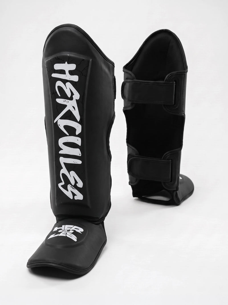 Hercules AIGIS 1.3 Siyah Şimşek Desenli Kaval Koruyucu | Shin Guard
