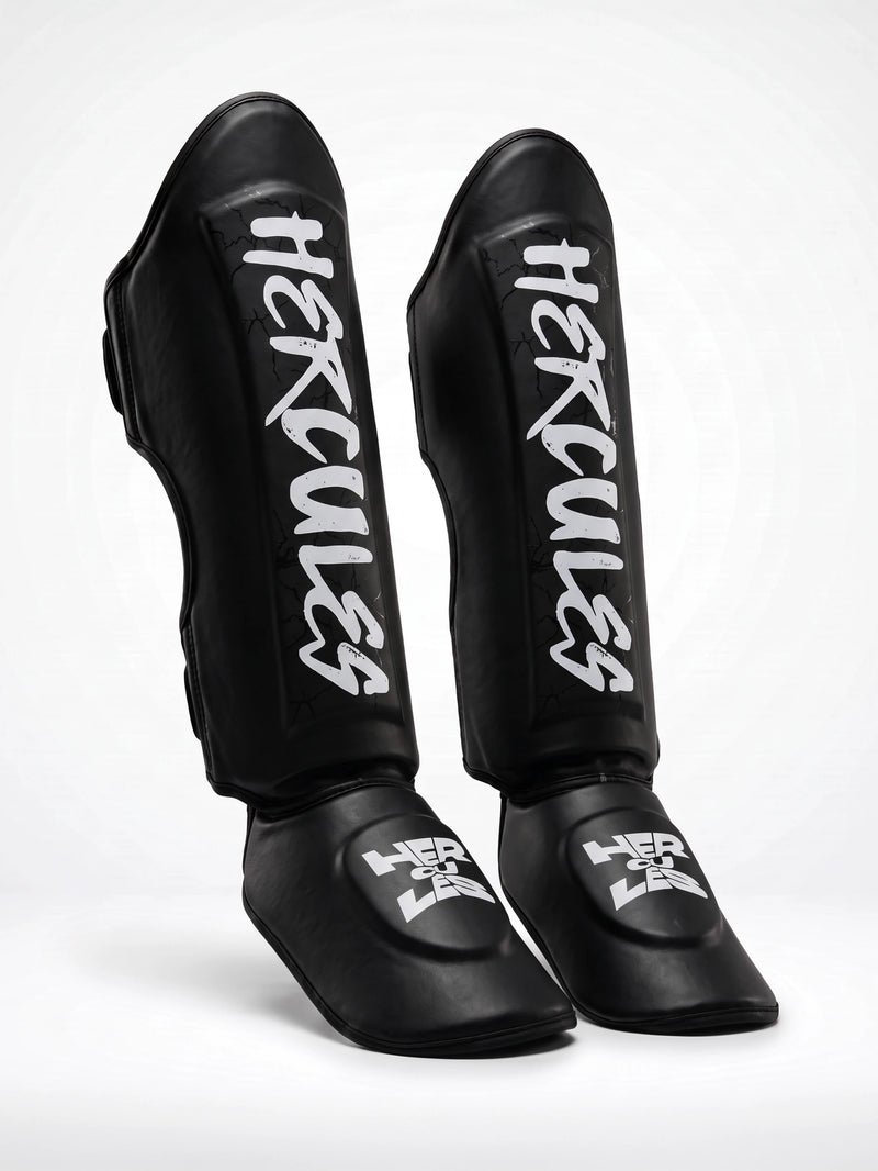 Hercules AIGIS 1.3 Siyah Şimşek Desenli Kaval Koruyucu | Shin Guard