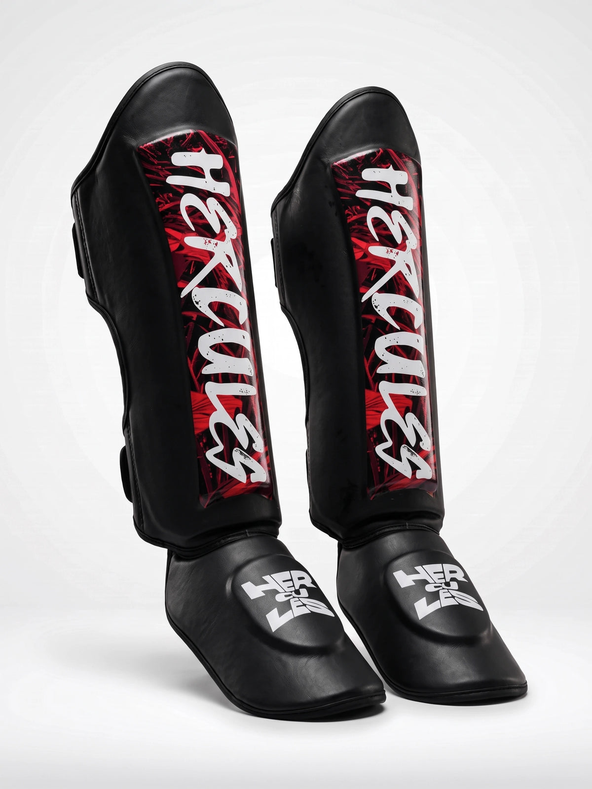 Hercules AIGIS 1.4 Siyah Kırmızı Desenli Kaval Koruyucu | Shin Guard