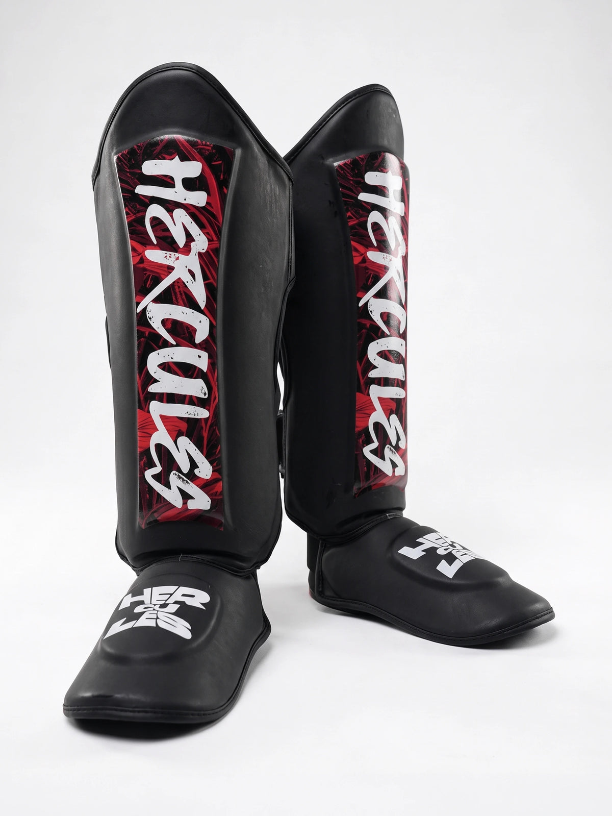 Hercules AIGIS 1.4 Siyah Kırmızı Desenli Kaval Koruyucu | Shin Guard