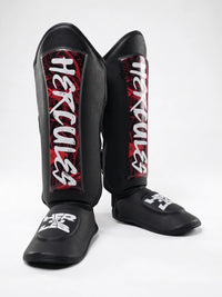 Hercules AIGIS 1.4 Siyah Kırmızı Desenli Kaval Koruyucu | Shin Guard