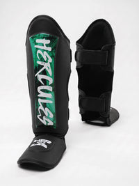 Hercules AIGIS 1.5 Siyah Yeşil Desenli Kaval Koruyucu | Shin Guard