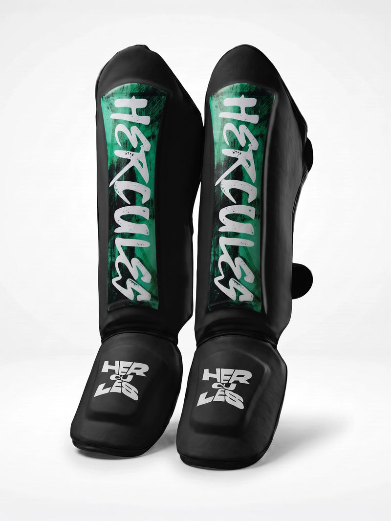 Hercules AIGIS 1.5 Siyah Yeşil Desenli Kaval Koruyucu | Shin Guard