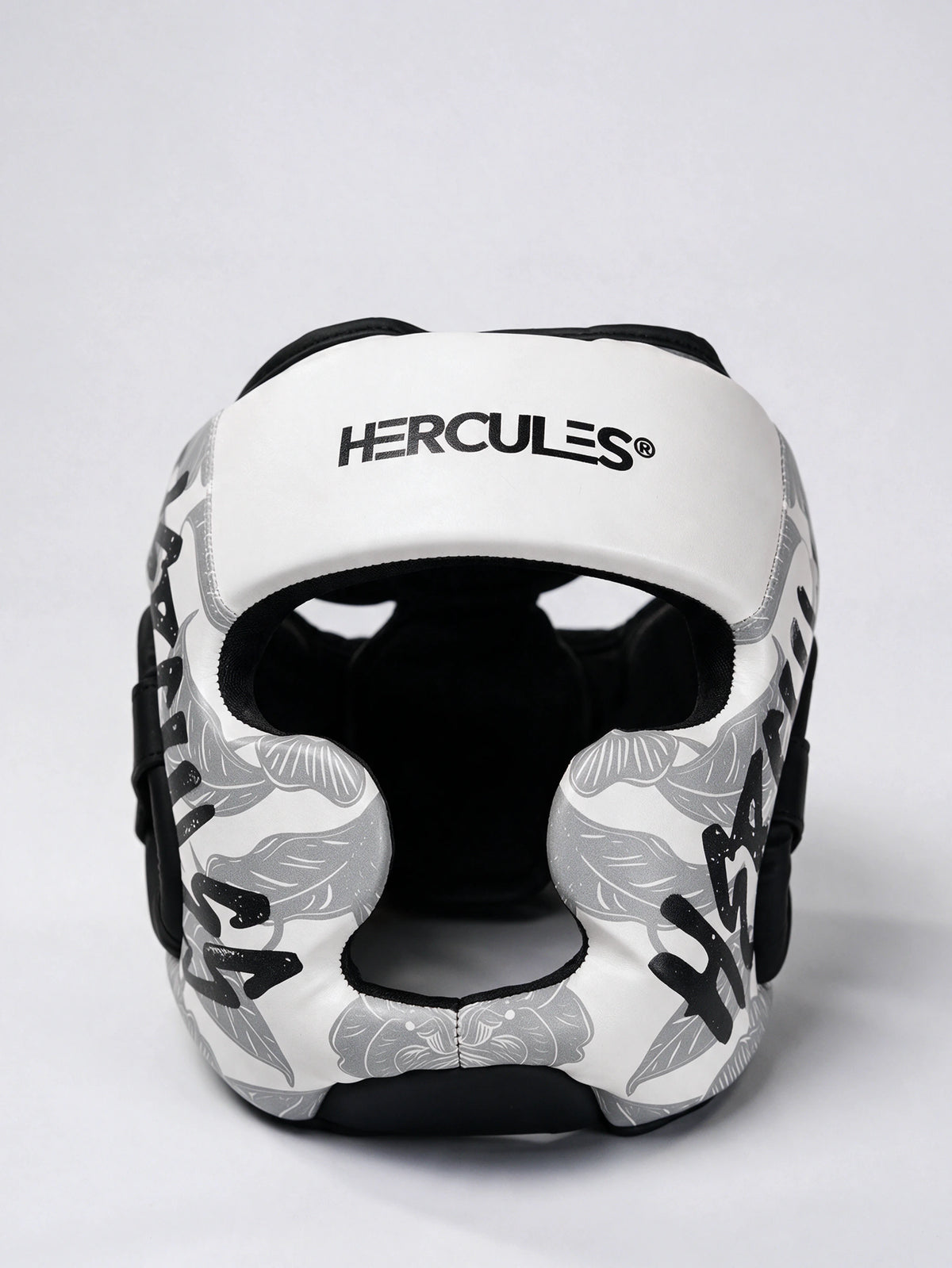 Hercules Fight Gear Kafa Koruyucu - Beyaz Çiçek Desenli - Boks, MMA, Kickboks