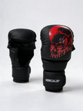 Hercules FIGHT IQ 1.4 Siyah Kurukafa Desenli MMA Eldiveni