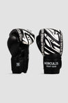 Hercules Fight Gear Desenli Siyah Beyaz Boks, Kickboks Eldiveni - Profesyonel Antrenman İçin - Hercules