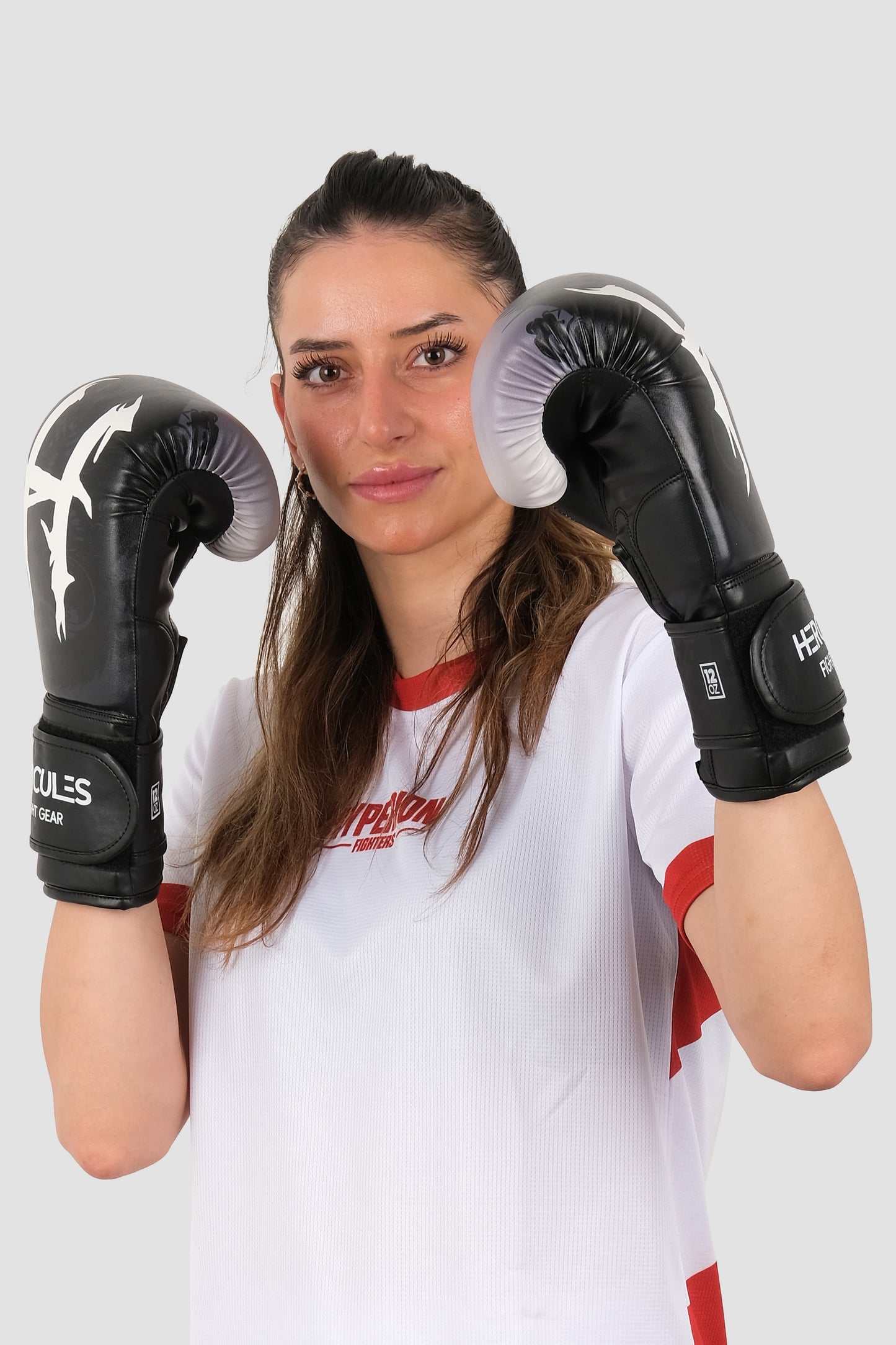 Hercules Fight Gear Ejderha Desenli Siyah Boks, Kickboks Eldiveni - Profesyonel Antrenman İçin - Hercules