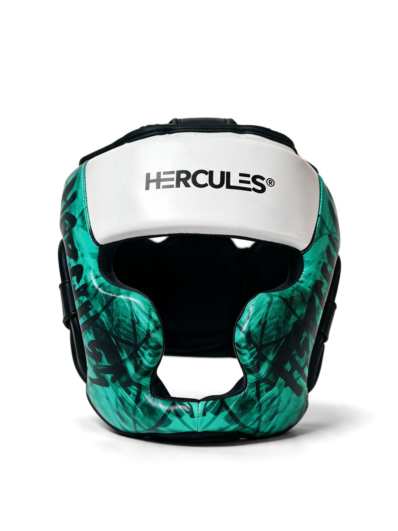 Hercules KORX 1.1 Siyah Beyaz Turkuaz Desenli Kafa Koruyucu